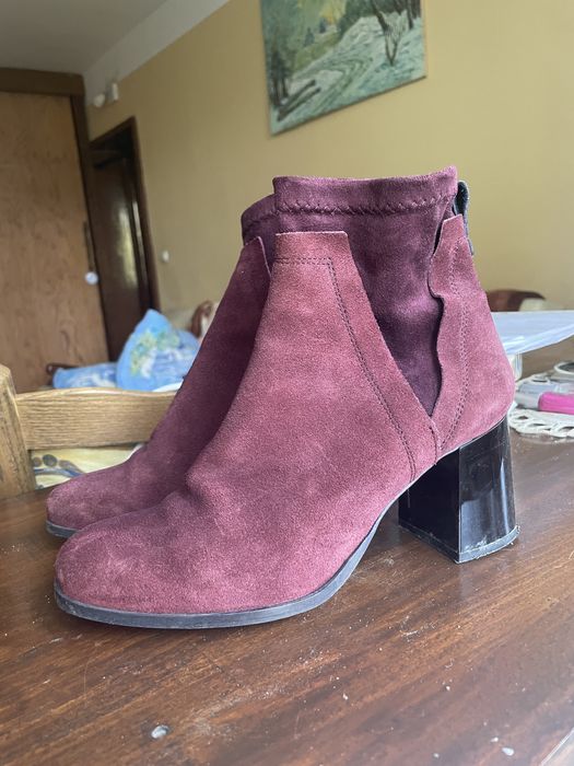 Botine dama visinii piele 38