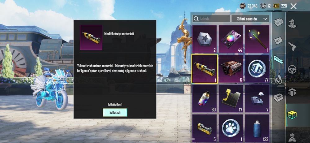 lvl.74 koleksiya darajasi 57, 32prokachka, 2 ta x suit, lednik 7