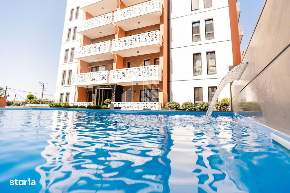 Apartament cu 3 camerere, mobilat de lux parcare subterana si piscina.