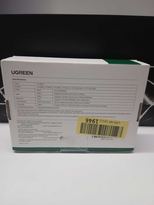 Docking Station USB-C 9-în-1 UGREEN 4K 60Hz