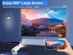 Проектор с Android 11.0 , двойна WiFi връзка, HD резолюция 1280x720p