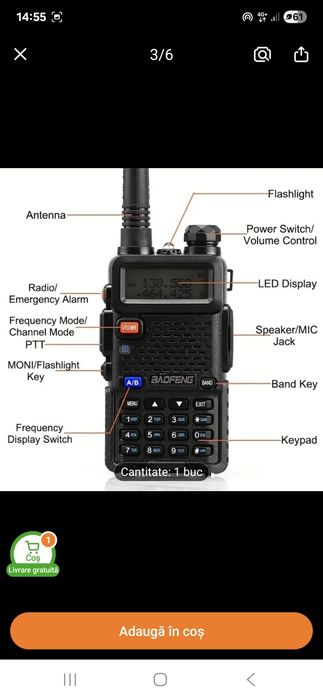 Baofeng 5W UHF/VHF Walkie Talkie
