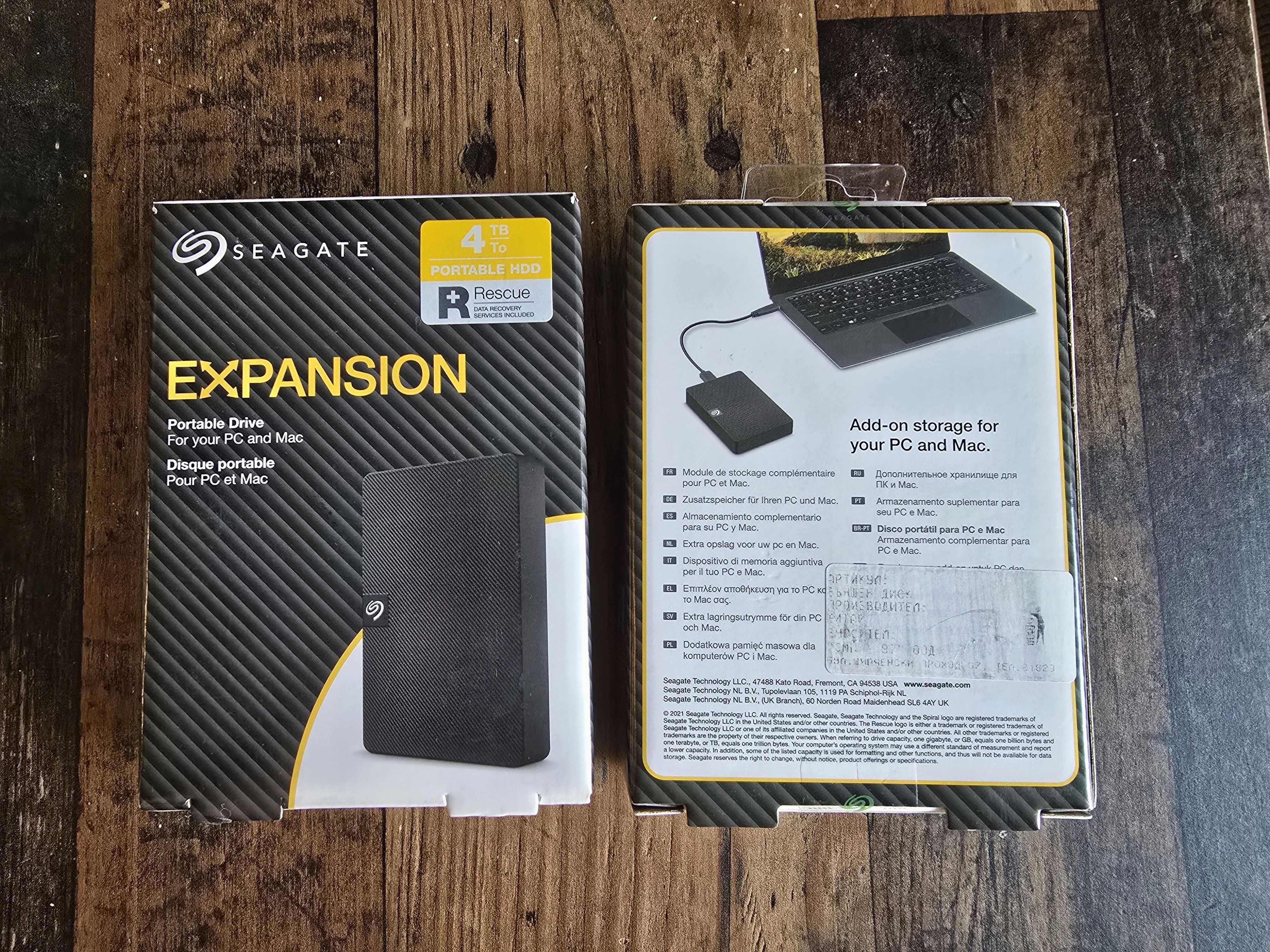 Външен хард диск Seagate Expansion Portable 4TB (STKM4000400) 2.5 инча
