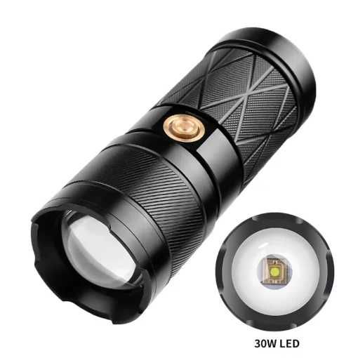 Lanterna cu led tip laser PM20 GT telescopică cu zoom distanta 1500m