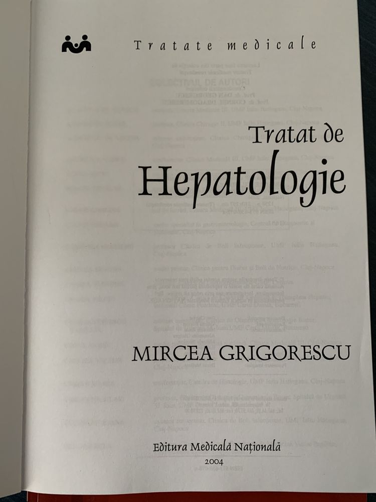 Vand Tratat de hepatologie - Mircea Grigorescu