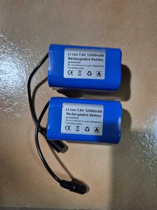 Acumulatori/baterii noi Li-Ion 7,4V 12000 mAh barca nadit/plantat