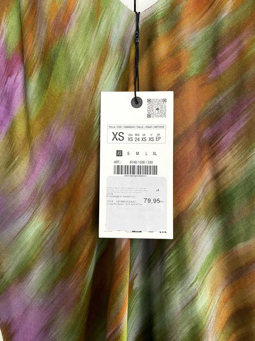 Цветна дълга рокля Зара хс