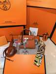 Geanta Hermes Kelly 19cm Orange/Piele naturala 100%/Punga/Cutie Hermes