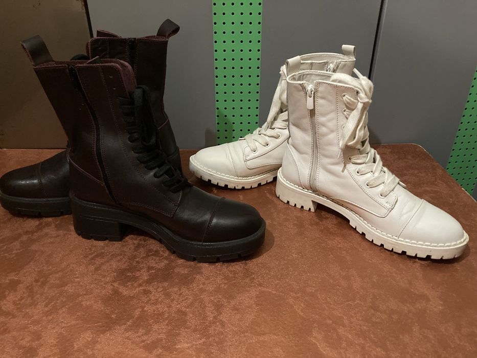 Обувки Zara, Bershka - естествена кожа