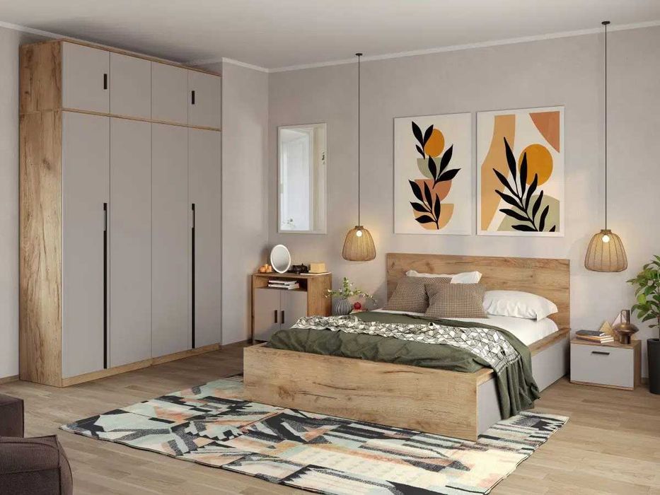 Dulap Inalt 3U Casmir / Stejar Siena