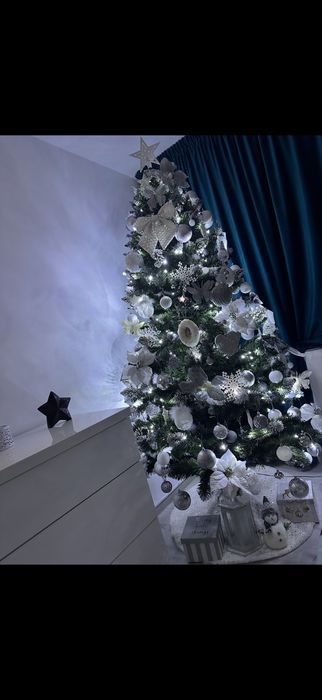 Brad cu verde cu alb de 1,80 m