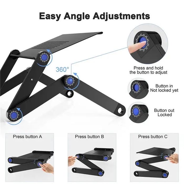 Masa laptop multifunctionala reglabila,2 ventilatoare