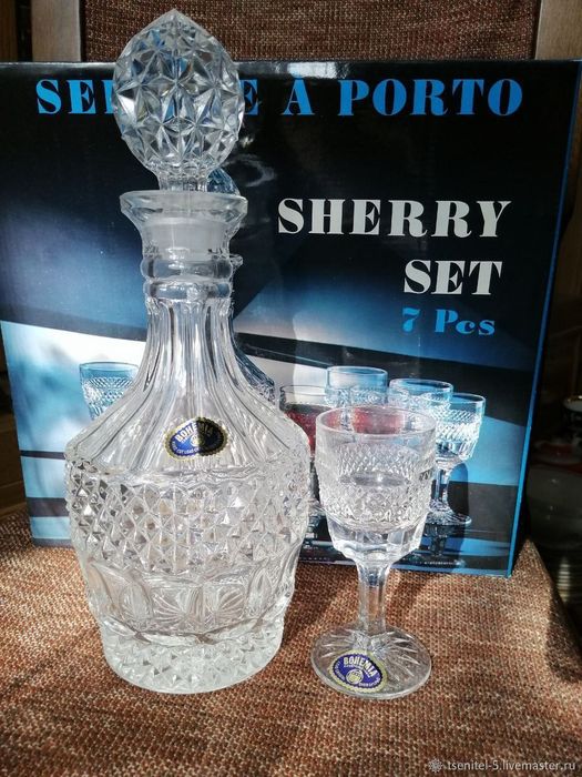 Набор хрустальный Bohemia Новый родной коробке Сделано в Чехословакии