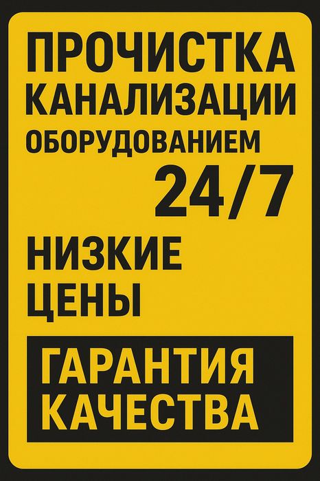 Прочистка канализации сантехник