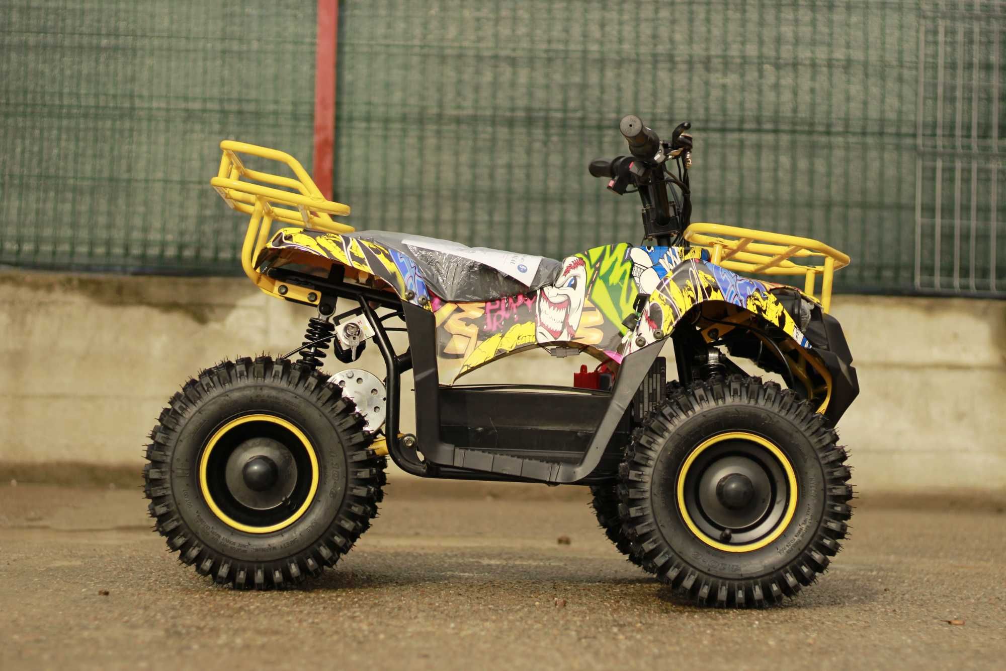 ATV electric KinderAuto Eco Torino Cross 1000W 36V #Grafiti Yellow