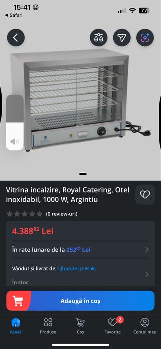 Vitrina Calda,noua,nefolosita