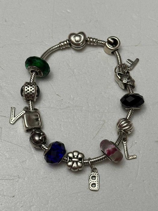 BRATARA ARGINT 925 - PANDORA - Mare - 13 Charmuri + 2 Opritori - ORIG.