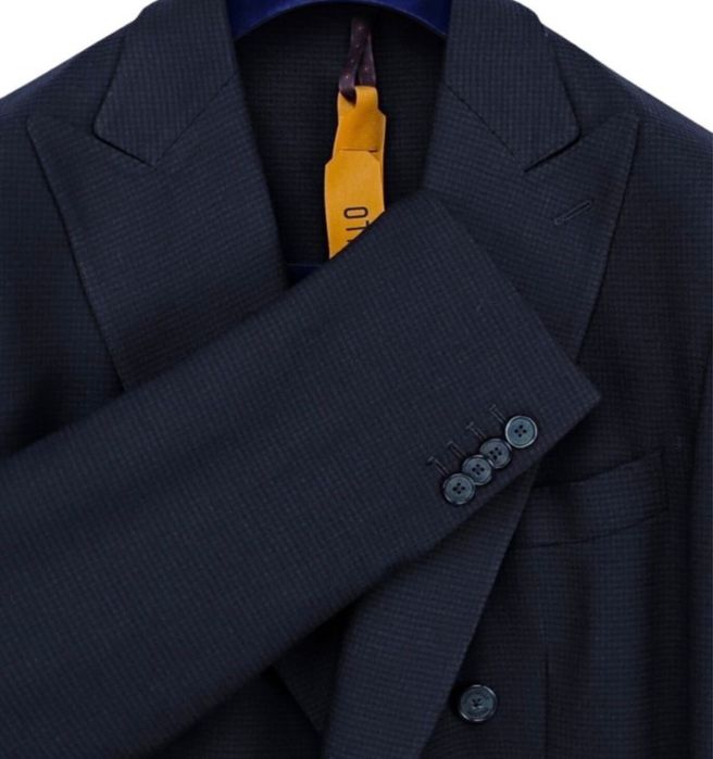 Costum SANTANIELLO Albastru din Lână - Lucrat manual in Italia - L/XL