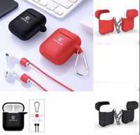 Husa CAFELE Airpods Rosu Negru 2 modele deosebite