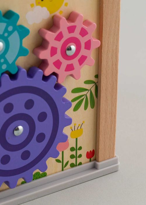 Дървено игрално кубче Монтесори