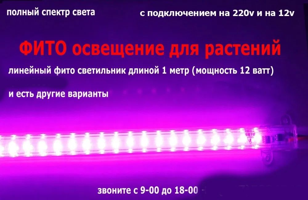 ФИТО-светильники на рассаду. Освещение для растений дома и в теплицы