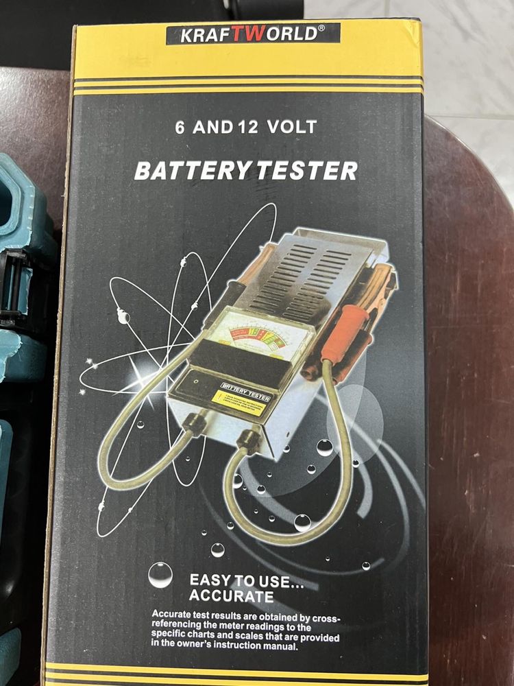 Товарна вилка.aналогов тестер за aкумулатори 12, 6V.Battery Tester