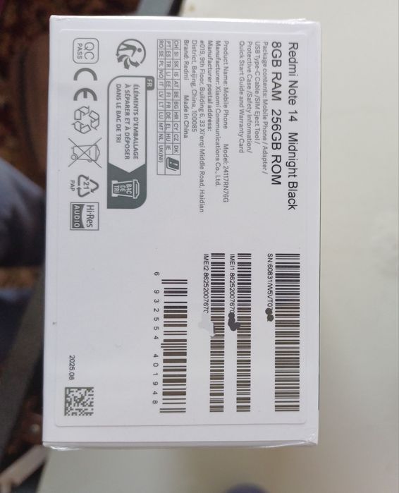 Redmi note 14 8/256