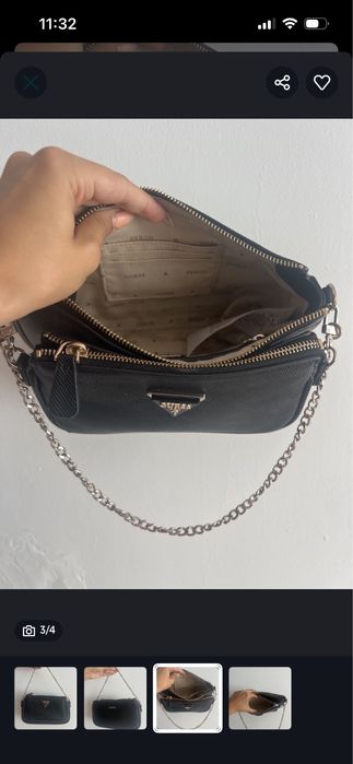 черна чанта guees