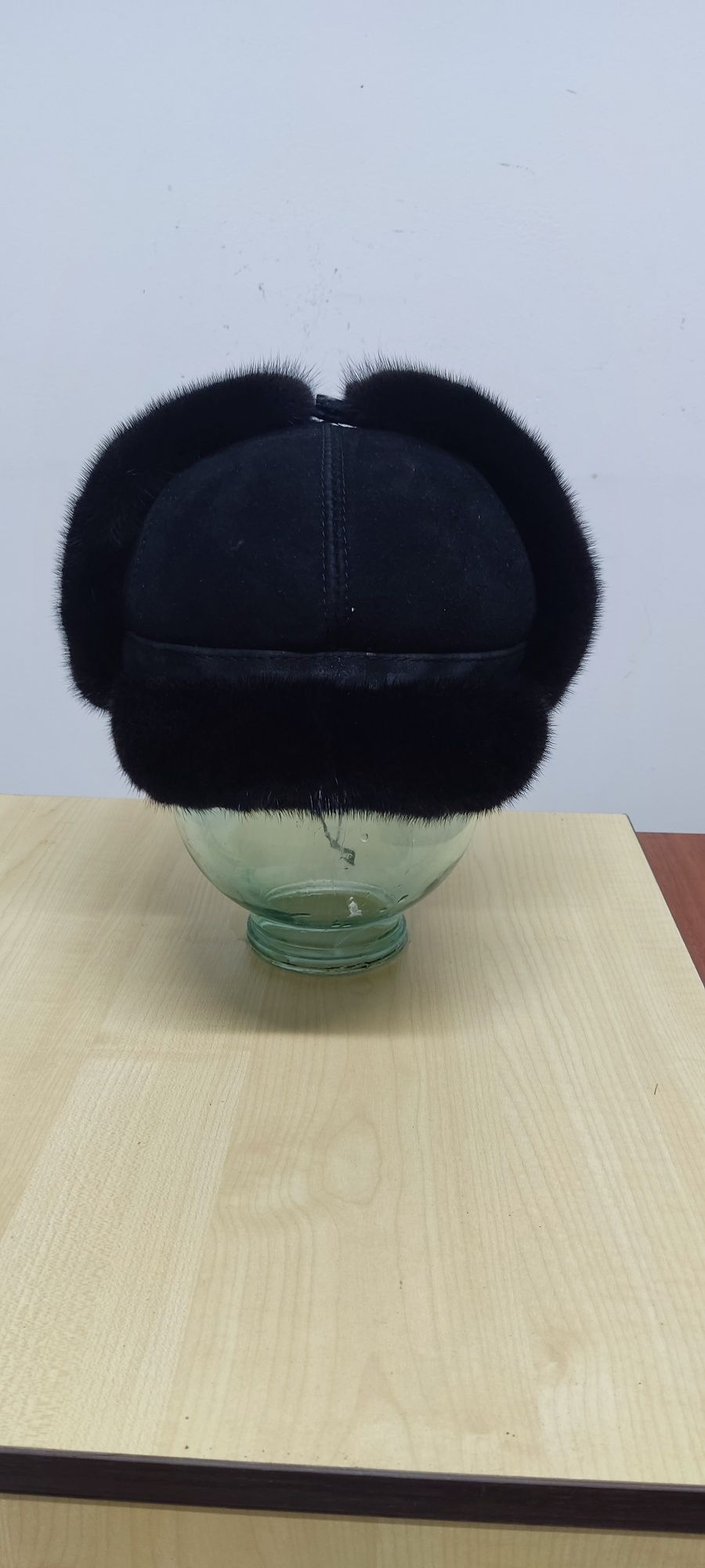 Комбинированная шапка ушанка