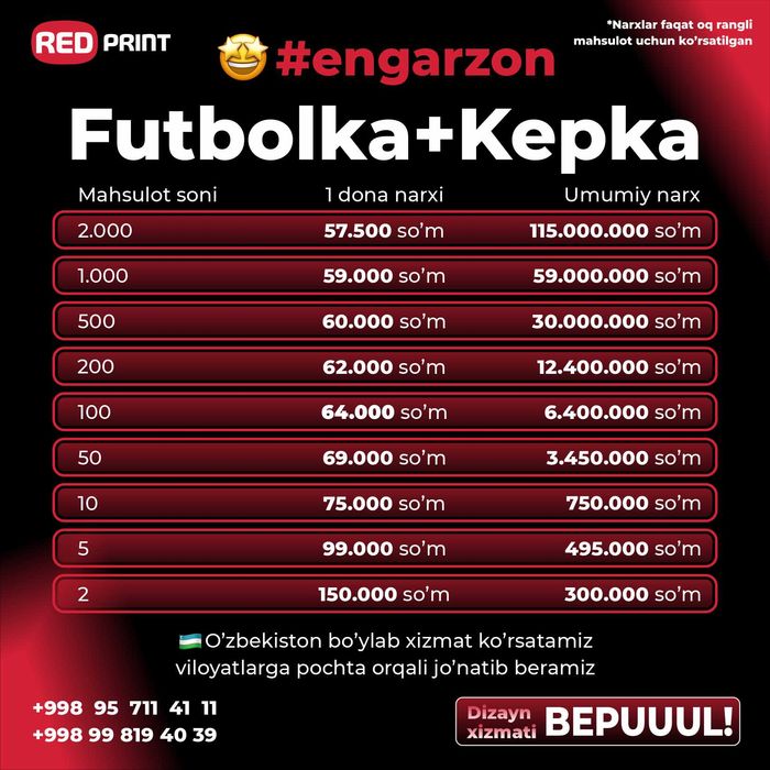 Futbolka | Футболки с логотипом | Futbolka pechat