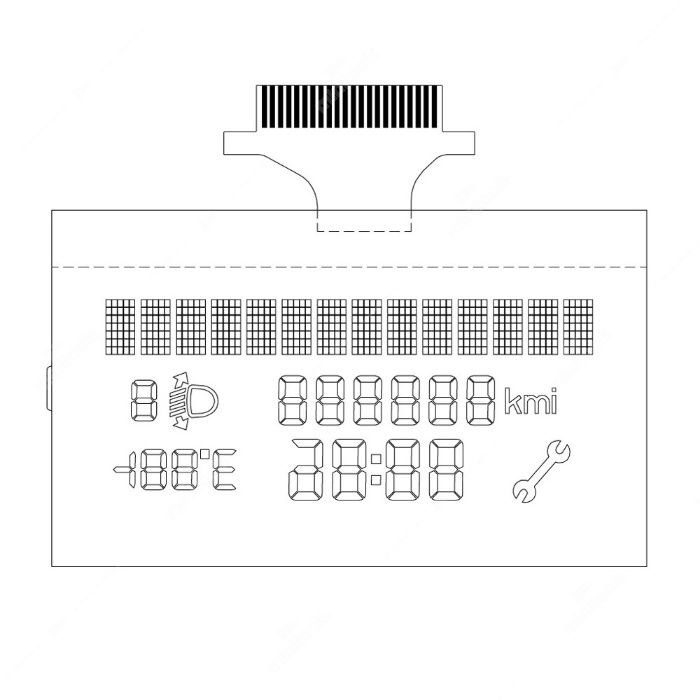 Дисплей за километраж Fiat Linea / Punto / Qubo / Fiorino (2003-2011)