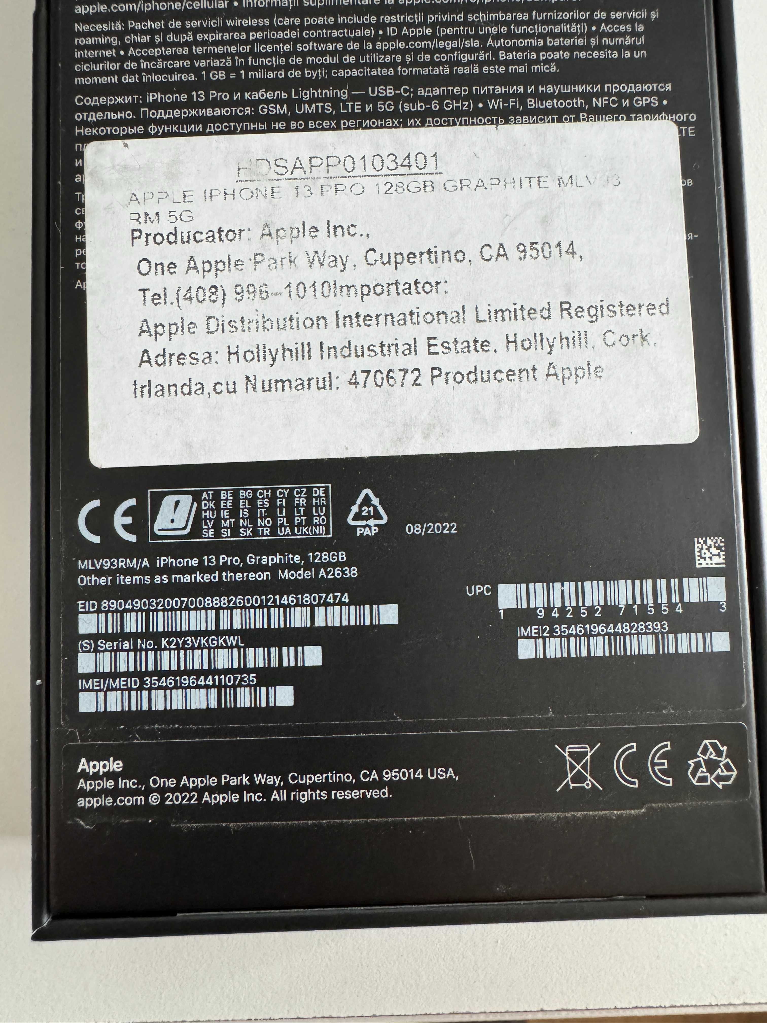iPhone 13 Pro 128GB - 88% Baterie - Liber retea