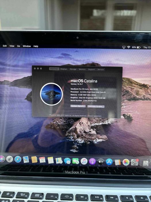 MacBook Pro 13” (Mid 2012) – i5, 8GB RAM, 256GB SSD