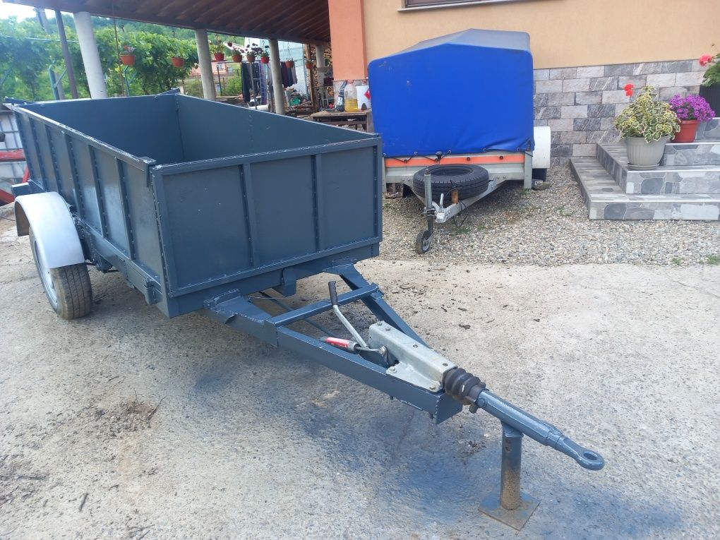 Remorca cu sistem frânare lnot nou cauciucuri ceuri ptr tonaj noi