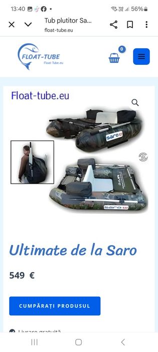 Vând float tube(beliboat) Saro Ultimate