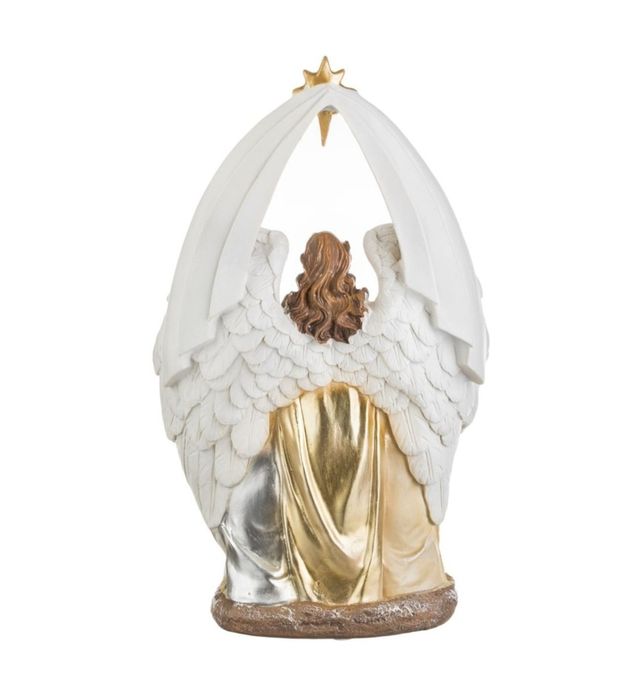 Коледна фигурка, Рождество Христово, Ангелски крила, Полирезин, 17x10x