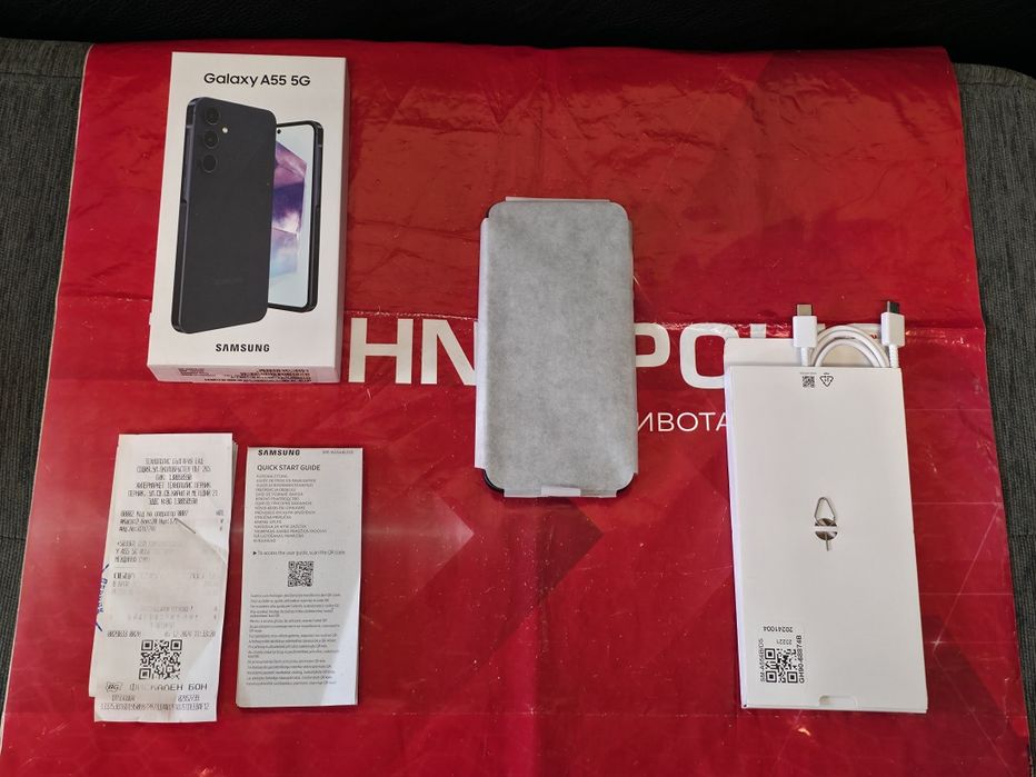 КАТО НОВ 256GB Samsung A55 5G Технополис Гаранция '26 Navy / Син