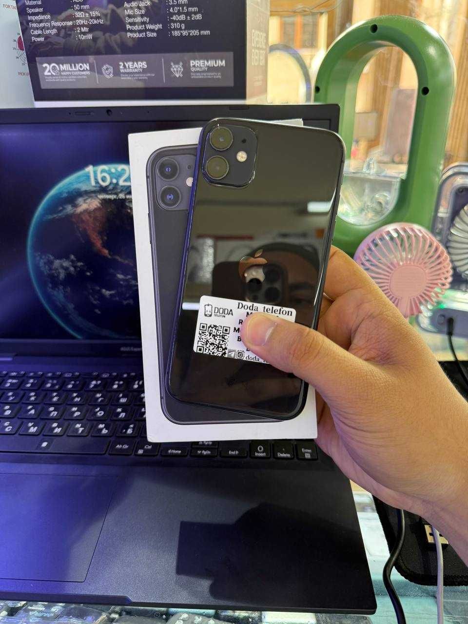 iPhone 11  128 gb Yomkost : 89% Karobka bor  1 ta sim 1ta esim