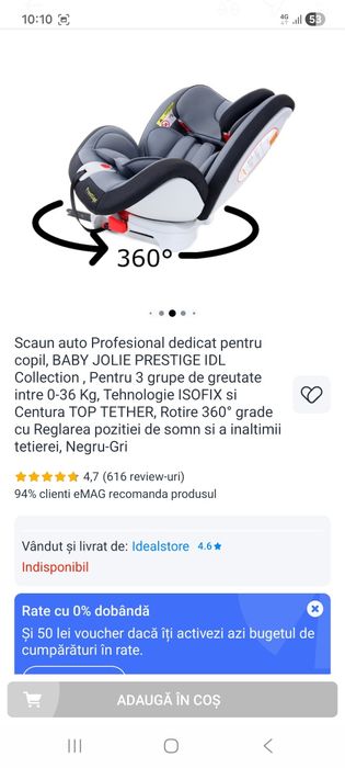 Scaun auto profesional,