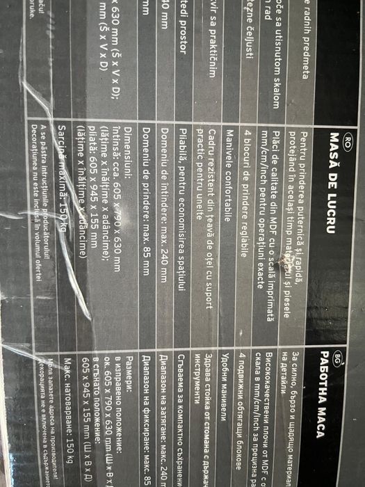 Masa de lucru Powerfix