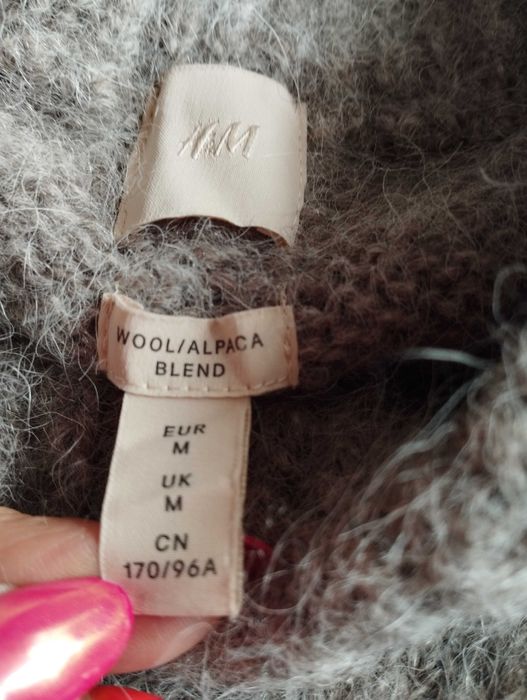H&M алпака и вълна дамски сив пуловер