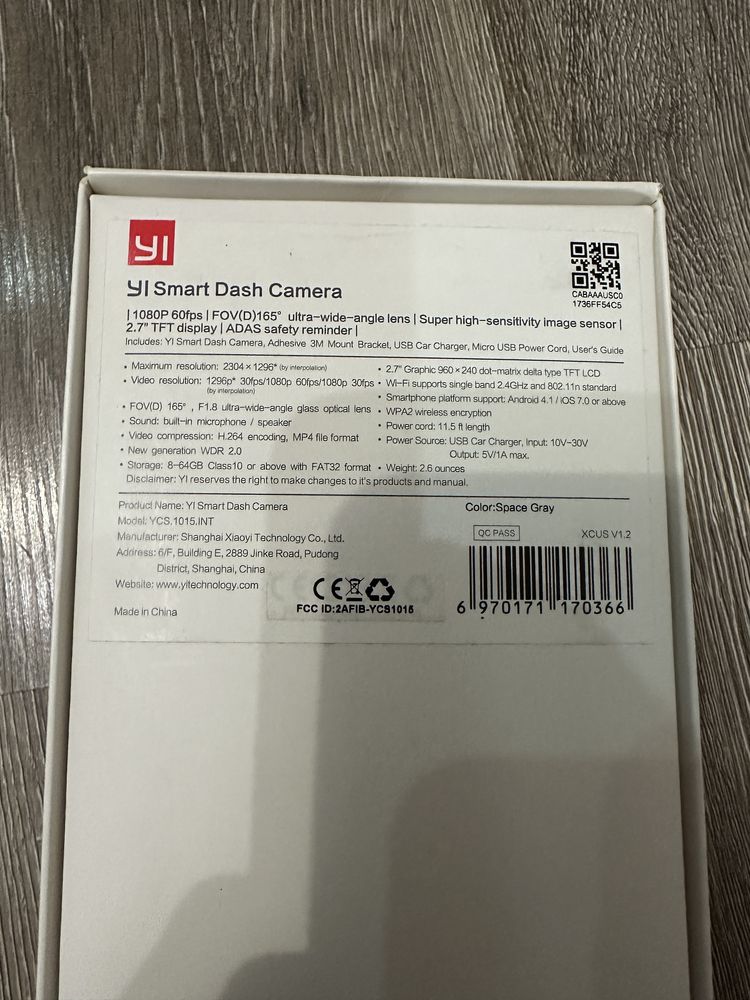 Видеорегистратор xiaomi yi smart dash cam