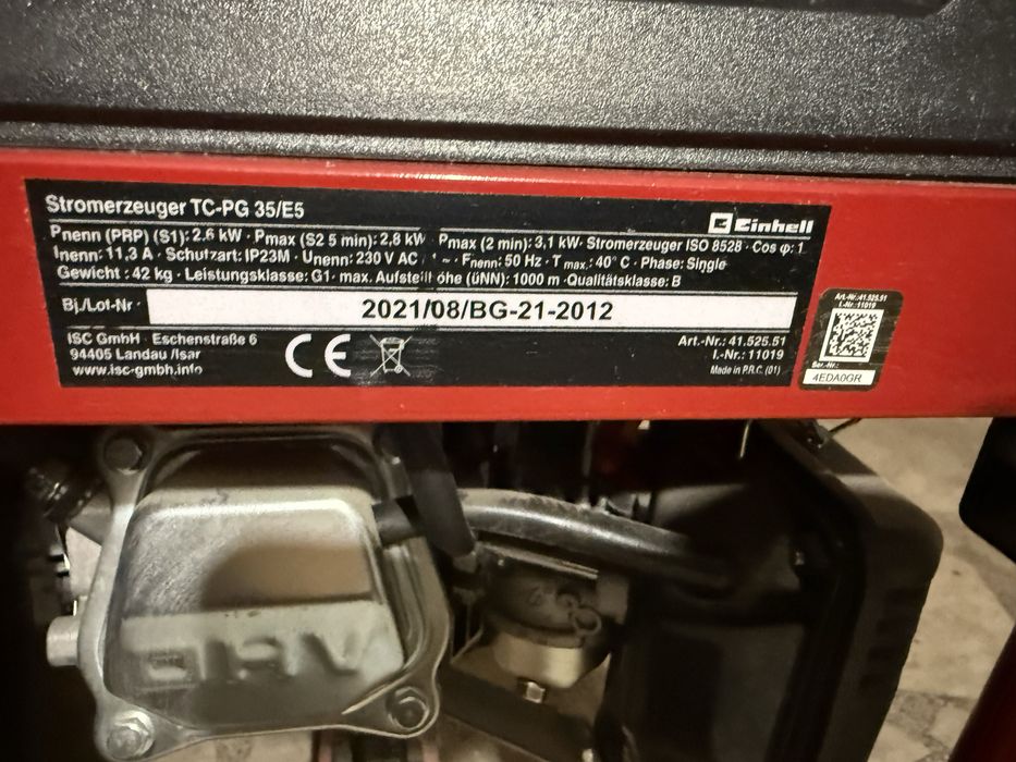 Бензинов генератор Einhell 3.5 kW