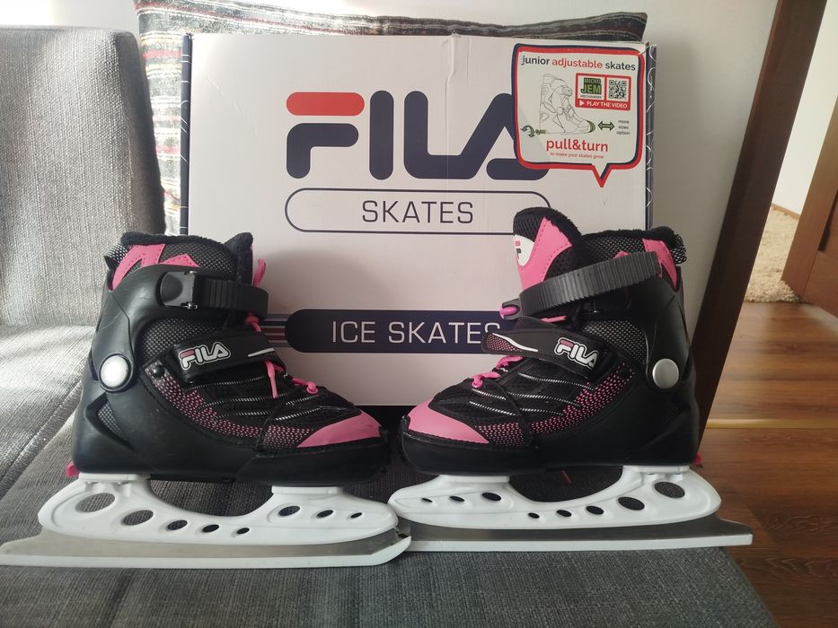 Patine de gheata copii, Fila x-one g ice Roz/Negru, 32-35