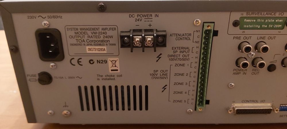 Vând amplificator de sistem TOA VM-2240