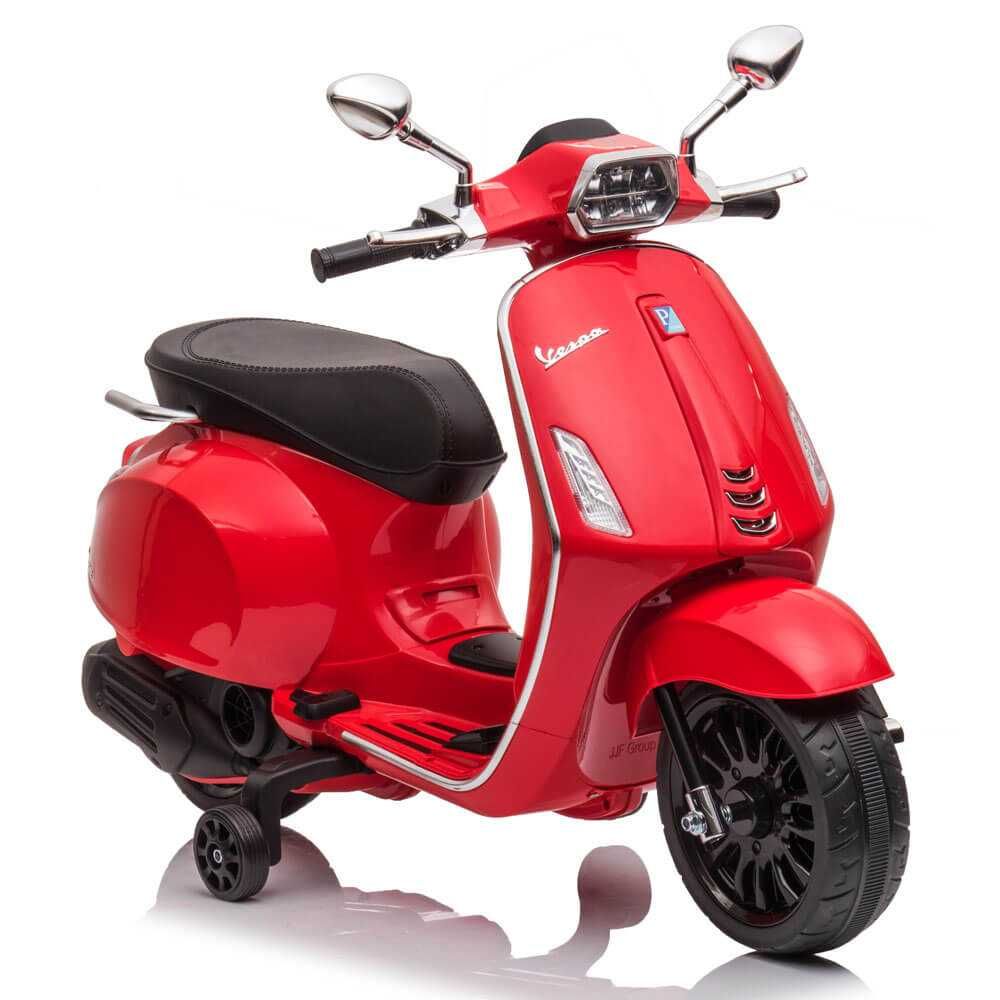 Motocicleta / Scuter electric copii Vespa 12V rosie