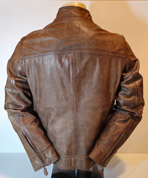 BOSS HUGO BOSS - Мъжко кожено яке от естествена кожа