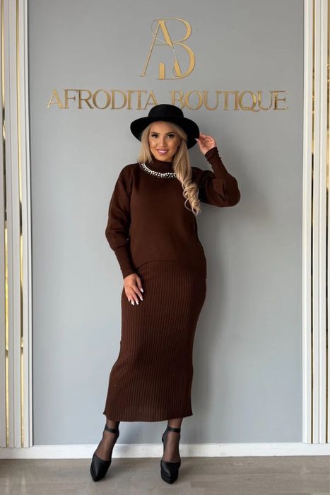 Compleu tricot cu rochita