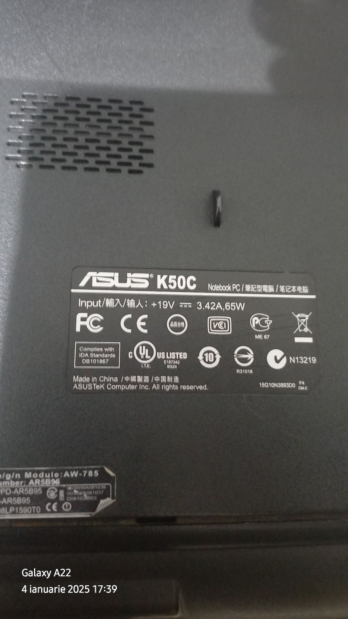 Asus k50 c piese