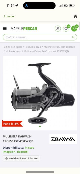 Vand Set Crap Tazura Class 3k + Mulinete DAIWA CROSSCAST 45 SCW LD